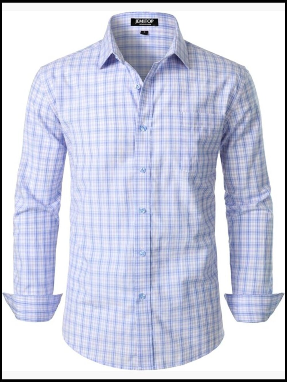 Slim Fit Long Sleeve Button Down Shirt with Pocket